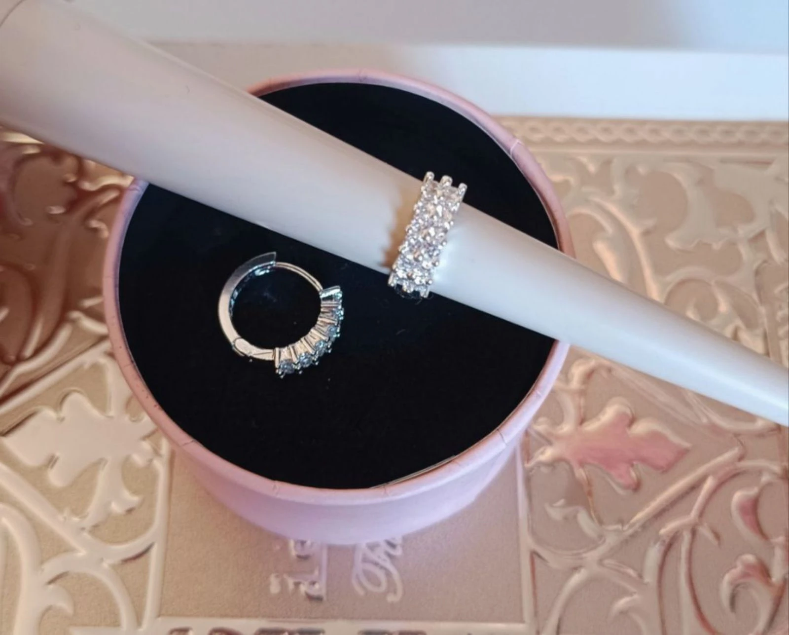Boucles d'oreilles en argent 925 plaqué or 18 carats – photo 3